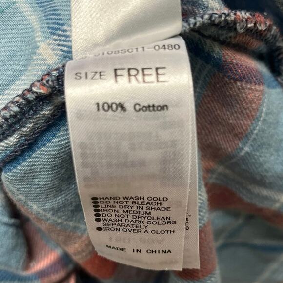 Moussy Faded Long Sleeve Plaid button down Dress Size XS-S - Picture 3 of 6